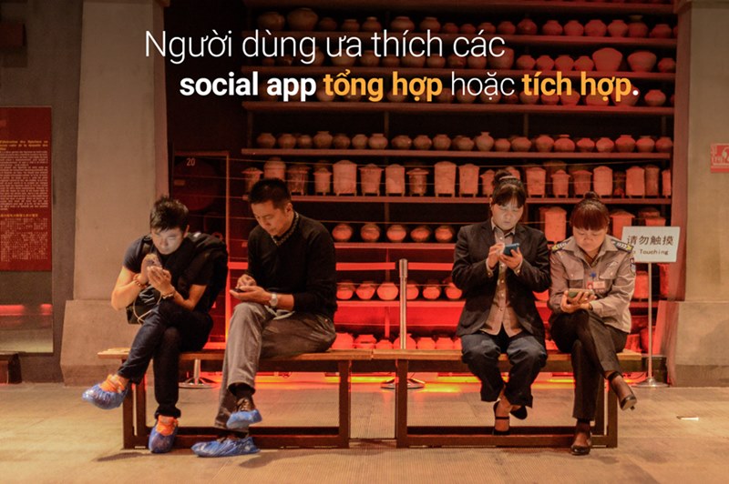 Người dùng Trung Quốc chuộng các social app tổng hợp hoặc tích hợp